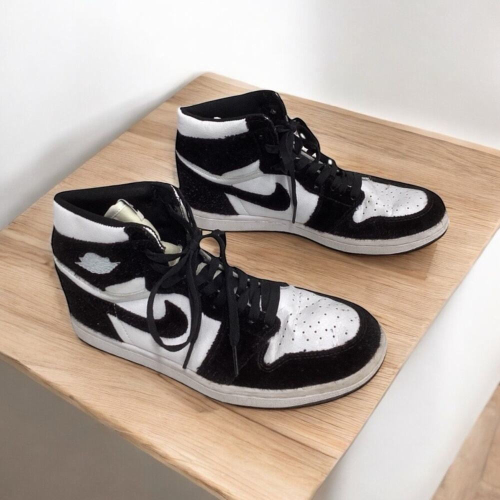 Nike Air Jordan 1 Retro High OG Black White Pony Hair CD0461 007 Sneakers Size 8